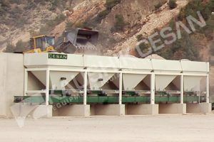 COLD AGGREGATE BIN FEEDERS CONVEYOR BELTS