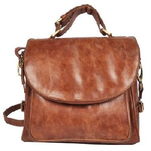 Brown Genuine Leather Hand Crafted Messenger Bag