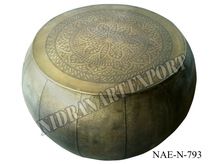brass plated round coffee table