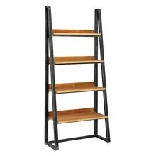 IRON METAL and WOODEN LADDER BOOK SHELF