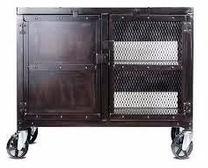 IRON METAL MOVABLE SIDE BOARD WITH DRAWERS