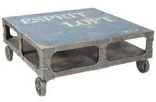 iron metal square coffee table with caster