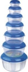 Round Plastic Food Container 7 pc Set