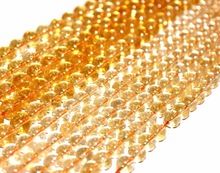 Citrine Gemstone Round Beaded Strands Beads