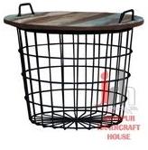 Iron Basket Base Coffee Table