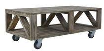 mango wood cart coffee table with wheels