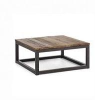 metal Coffee Table with old wood Top