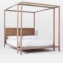 Wood Canopy Double Bed