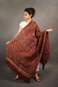 Handloom Dupatta Block Printed