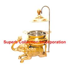 Brass Elephant Chafing Dish