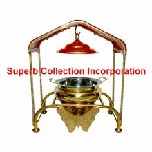 Butterfly stand hut cover Brass Chafing Dish