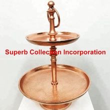 Copper Two Tier Cake Stand
