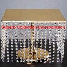 Gold Hanging Crystal Wedding Cake Stand