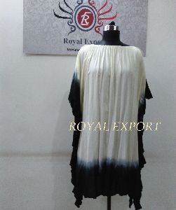 beach kaftan knee length with frills