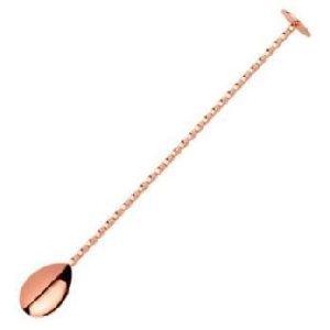 Twisted Bar Spoon With Copper Plating