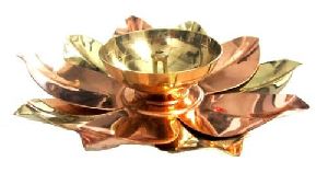 Brass and Copper Lotus Diya