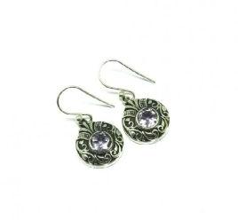 Amethyst Gemstone Silver Jewelry Earring