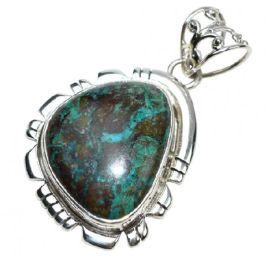 Attractive Blue Fire Azurite 925 Sterling Silver Gemstone Pendant