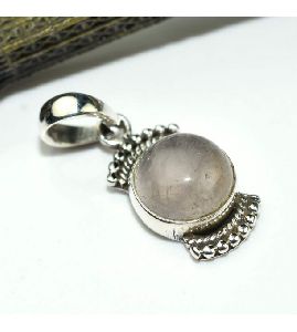 Beautiful Tiny !! Rose Quartz Wholesale 925 Sterling Silver Pendant