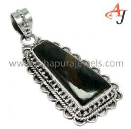 Colored Fashion Hassonite Gemstone Silver Jewelry Pendant