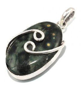 Gorgeous Design !! Ocean Jasper 925 Sterling Silver Pendant