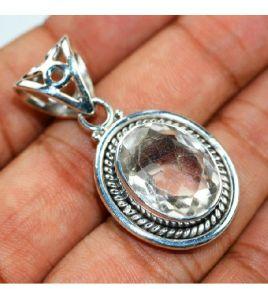 Inspire White Crystal 925 Sterling Silver Pendant