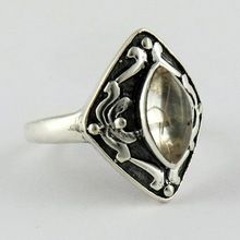 Marvelous Oxidized Rutile 925 Sterling Silver Ring