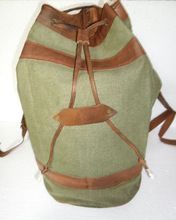 Canvas Leather Hiking Backpack