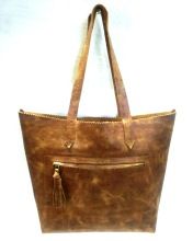 Crunch Leather Tote Bag