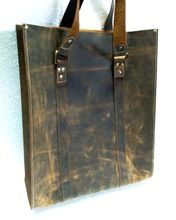 Distressed Leather Tote Bag