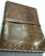 Owl Embossed Leather Journal