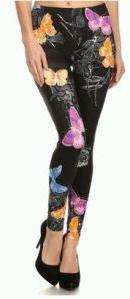 Butterfly Printed Cotton Legging