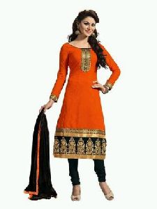 Orange Cotton Suit Material