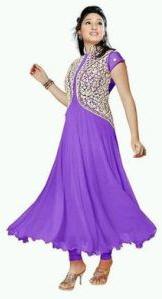 Purple Georgette Suit Material