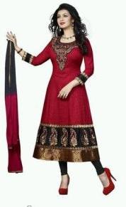 Red Cotton Suit Material