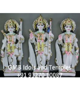 Beautiful Idols of Ram, Laksham and Janki from Marble