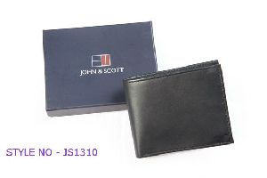 JS1310 Mens Black Leather Wallet