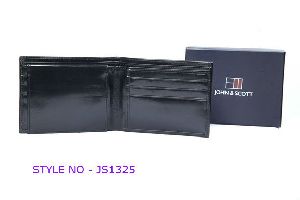 JS1325 Mens Black Leather Wallet