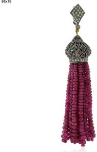 silver tassel pendant