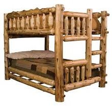Wooden antique bunk bed
