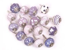 Hand Painted Pumpkin Ceramic Door Knobs