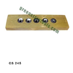 BRASS DRAWPLATE WITH TUNGSTEN HOLES