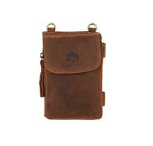 Leather Zippered Crossbody Messenger Bag