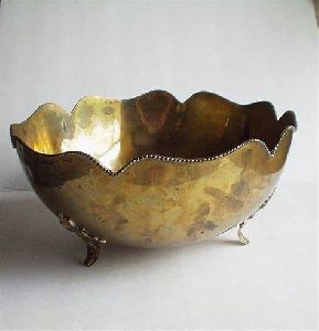 brass antique curvy edge bowl