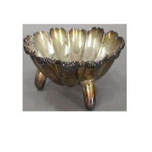 curved metal brass bowl