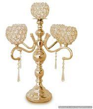 gold plated event decoration candelabra