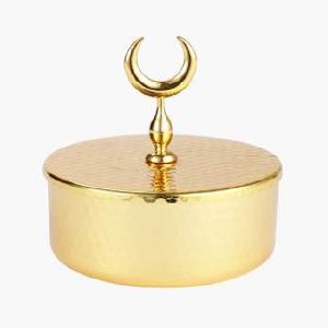 gold plated fancy candle holder