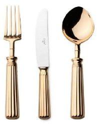 gold salad cutlery set