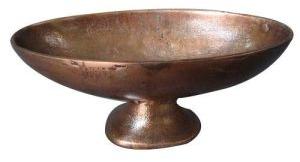 solid copper metal fruit bowl