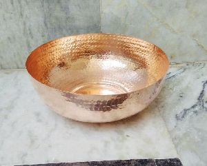 Copper Hammered Bowl